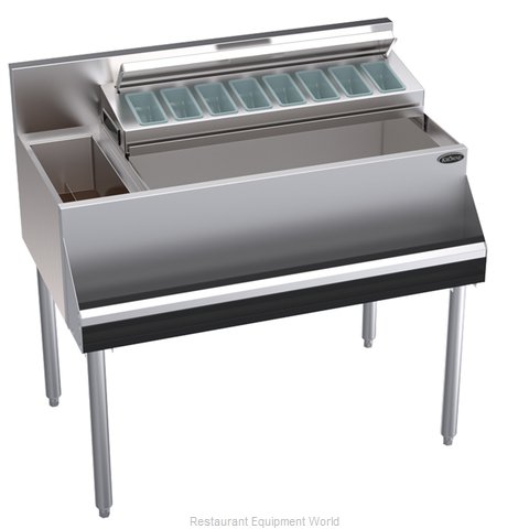 Krowne KR24-MS38R-10 Underbar Ice Bin/Cocktail Station, Bottle Well Bin