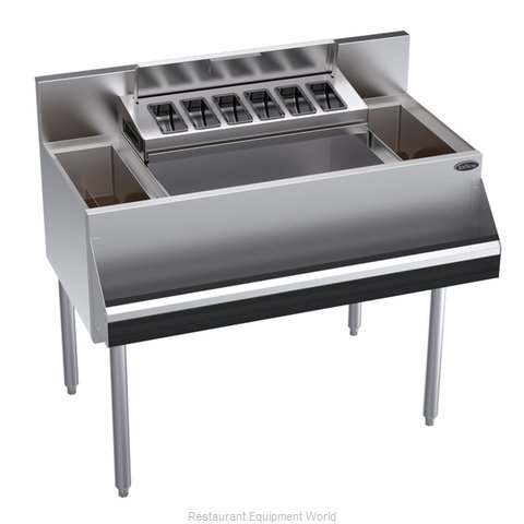 Krowne KR24-MS40C Underbar Ice Bin/Cocktail Station, Bottle Well Bin