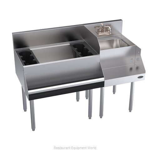 Krowne KR24-W48L-10 Underbar Ice Bin/Cocktail Station, Blender Station