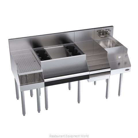 Krowne KR24-W60C-10 Underbar Ice Bin/Cocktail Station, Blender Station