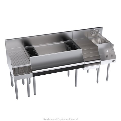 Krowne KR24-W72C-10 Underbar Ice Bin/Cocktail Station, Blender Station