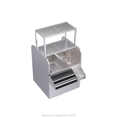 Krowne KRPT-36LP-10 Underbar Ice Bin/Cocktail Station, Pass-Thru Combo