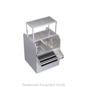 Krowne KRPT-36LP-10 Underbar Ice Bin/Cocktail Station, Pass-Thru Combo