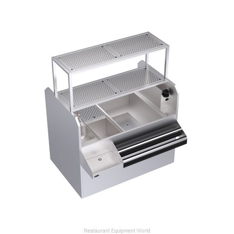 Krowne KRPT-54BRP-10 Underbar Ice Bin/Cocktail Station, Pass-Thru Combo