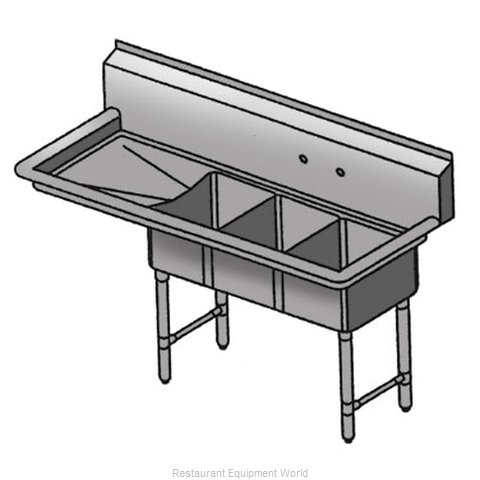 Klinger's Trading Inc. CON3DL Sink, (3) Three Compartment