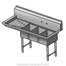 Klinger's Trading Inc. CON3DL Sink, (3) Three Compartment