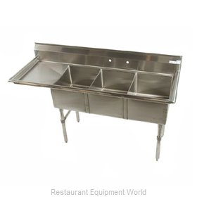 Klinger's Trading Inc. ECS3DL Sink, (3) Three Compartment