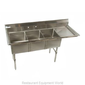 Klinger's Trading Inc. ECS3DR24 Sink, (3) Three Compartment