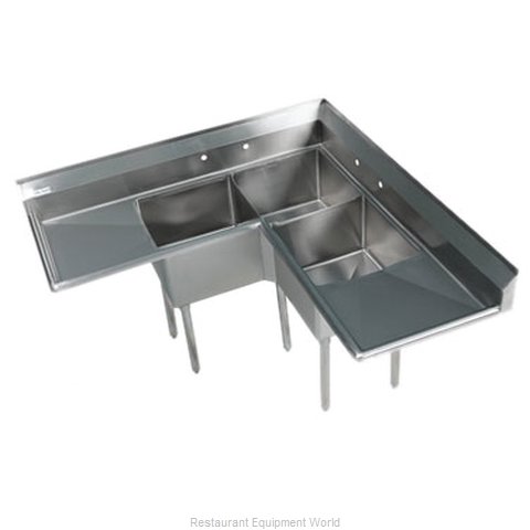 Klinger's Trading Inc. EIT-3C-2D Sink, (3) Three Compartment