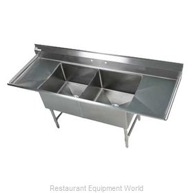 Klinger's Trading Inc. EIT22D24 Sink, (2) Two Compartment