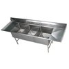 Klinger's Trading Inc. EIT32D24 Sink, (3) Three Compartment