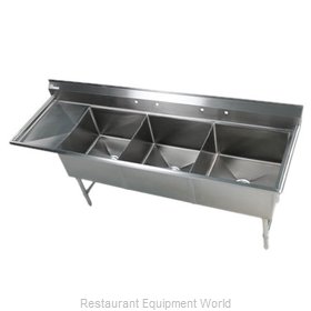 Klinger's Trading Inc. EIT3DL Sink, (3) Three Compartment