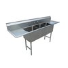 Klinger's Trading Inc. MCS32D Sink, (3) Three Compartment