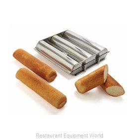 Matfer Bourgeat 331082 Exopan Steel Non-Stick Mini Bread Loaf Pan - 7 1/8  x 1 3/4 x 1 3/4