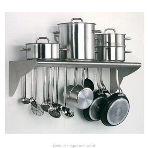 Matfer 845608 Overshelf, Wall-Mounted With Pot Rack