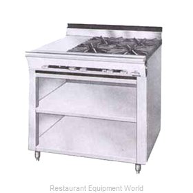 Montague Company 36-4E Range, 36 Heavy Duty, Gas