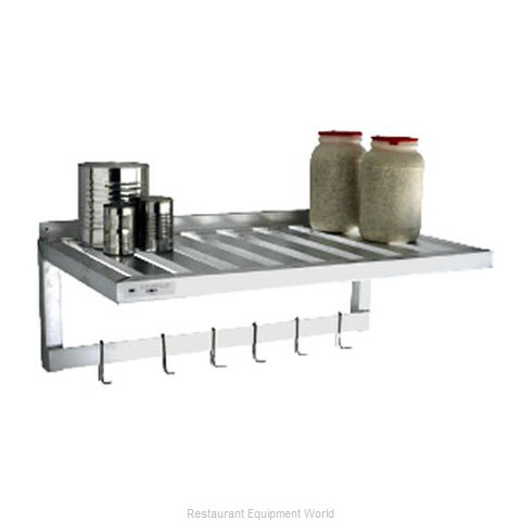 New Age 1121PR Overshelf, Wall-Mounted With Pot Rack