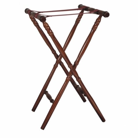 Old Dominion TTS-5 Tray Stand - Mahogany Color - Turned (Magnified)