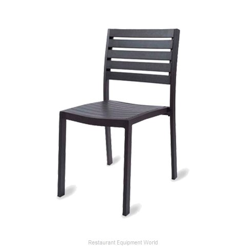 Original Wood Seating OD-04BLK Chair, Side, Stacking, Outdoor