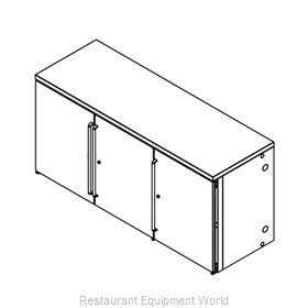 Perlick BBR72 Back Bar Cabinet, Refrigerated