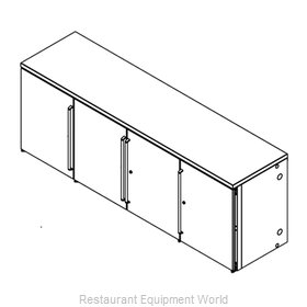 Perlick BBR96 Back Bar Cabinet, Refrigerated