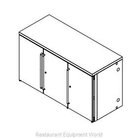 Perlick BBRN60 Back Bar Cabinet, Refrigerated