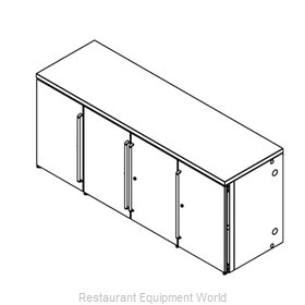 Perlick BBRN80 Back Bar Cabinet, Refrigerated