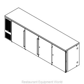 Perlick BBS108GS-S-4 Back Bar Cabinet, Refrigerated