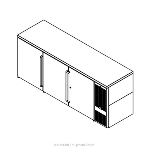 Perlick BBS84 Back Bar Cabinet, Refrigerated