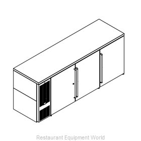 Perlick BBS84S-S-4 Back Bar Cabinet, Refrigerated