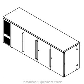 Perlick BBSN92 Back Bar Cabinet, Refrigerated