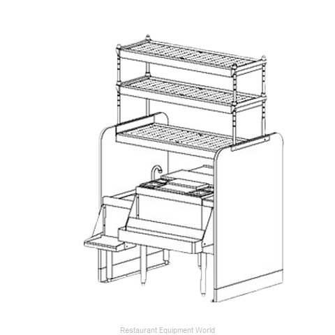 Perlick PTS42L-LF Underbar Ice Bin/Cocktail Station, Pass-Thru Combo