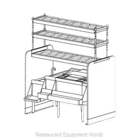 Perlick PTS54L-LF Underbar Ice Bin/Cocktail Station, Pass-Thru Combo