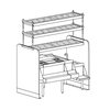 Perlick PTS54R-1-LF Underbar Ice Bin/Cocktail Station, Pass-Thru Combo