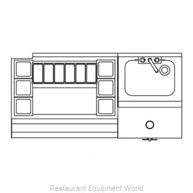 Perlick UCS48B-LF Underbar Ice Bin/Cocktail Station, Blender Station