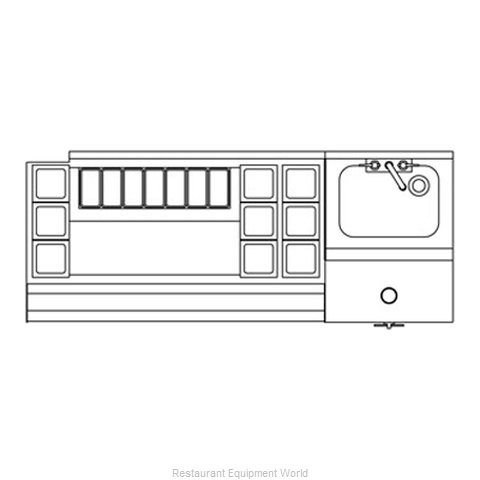 Perlick UCS60A-LF Underbar Ice Bin/Cocktail Station, Blender Station