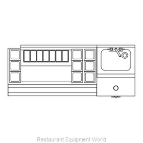 Perlick UCS60A-LF Underbar Ice Bin/Cocktail Station, Blender Station