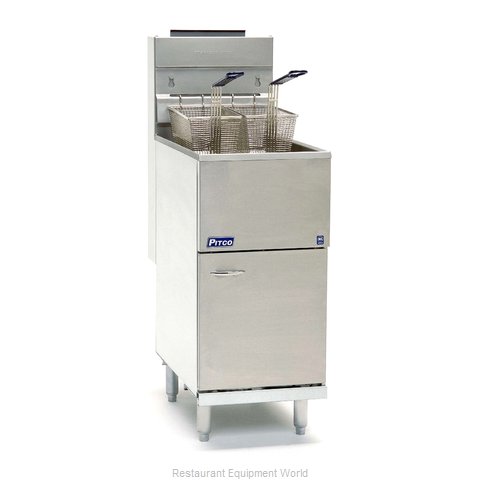 Pitco 40D Fryer, Gas, Floor Model, Full Pot