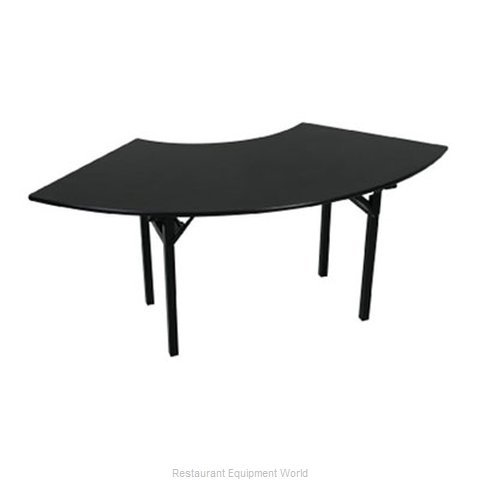 PS Furniture 600-4X9B-LS Folding Tables Crescent Serpentine