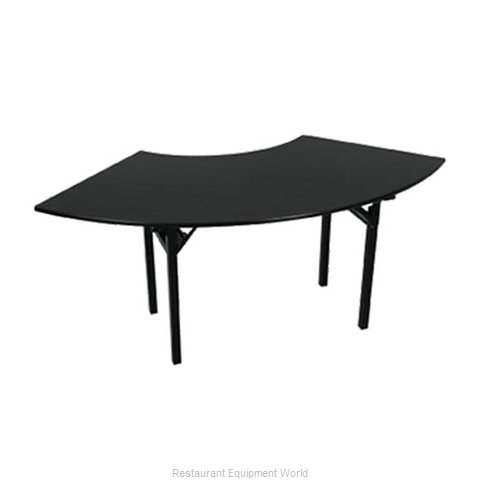 PS Furniture 600-4X9B Folding Table, Serpentine/Crescent