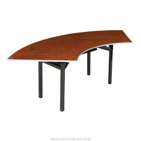 PS Furniture 600-5X10B-LS Folding Tables Crescent Serpentine