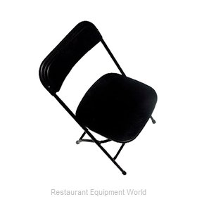 PS Furniture C600BLK/BL Chair, Folding, Outdoor