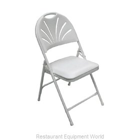 PS Furniture C700WH/WH Chair, Folding, Outdoor