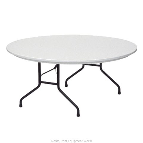 PS Furniture PT60DI-PL Folding Table, Round
