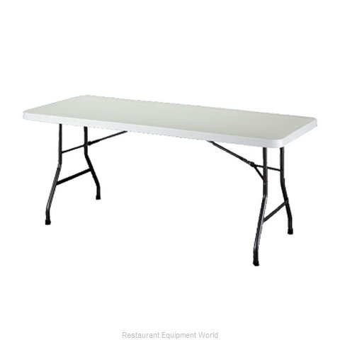 PS Furniture RS3072WH-GH Folding Table, Rectangle (Magnified)