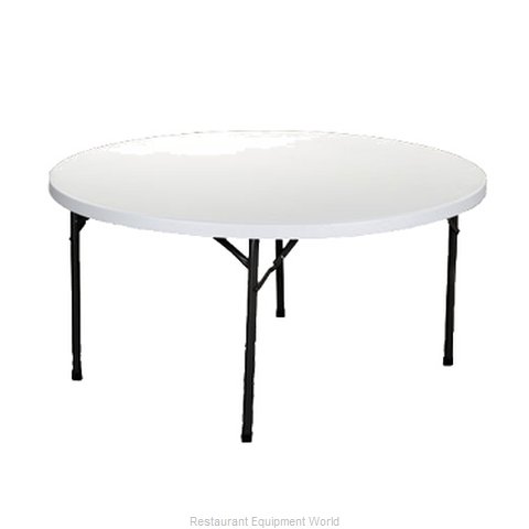 PS Furniture RS60RDWH-GR Folding Table, Round