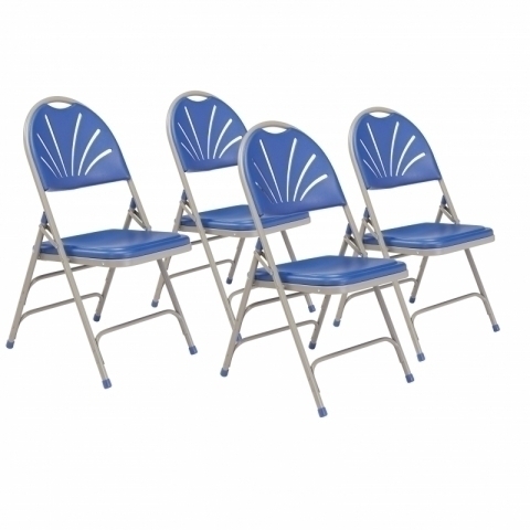 NPSÂ® 1100 Series Deluxe Fan Back With Triple Brace Double Hinge Folding Chair,