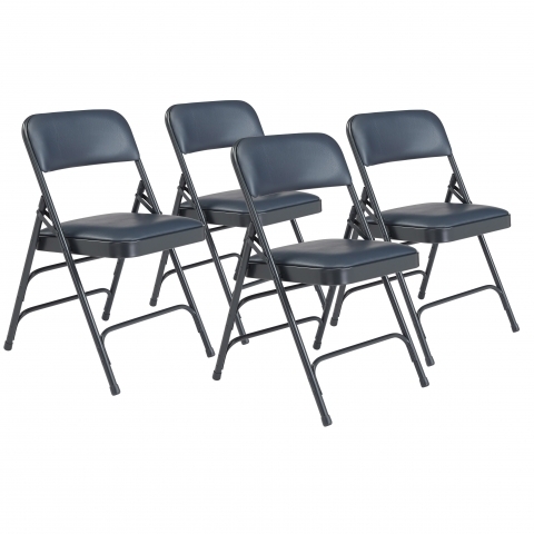 NPSÂ® 1300 Series Premium Vinyl Upholstered Triple Brace Double Hinge Folding Ch