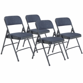 NPS® 2200 Series Deluxe Fabric Upholstered Double Hinge Premium Folding Chair,