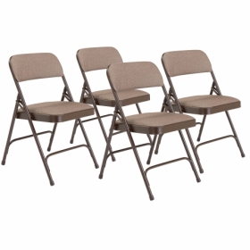 NPS® 2200 Series Deluxe Fabric Upholstered Double Hinge Premium Folding Chair,